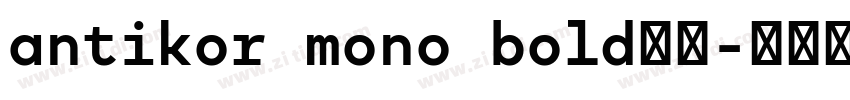 antikor mono bold字体字体转换